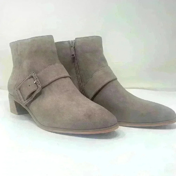 JACK ROGERS Izzie suede leather bootie Size 8 NWT french grey - Picture 1 of 6